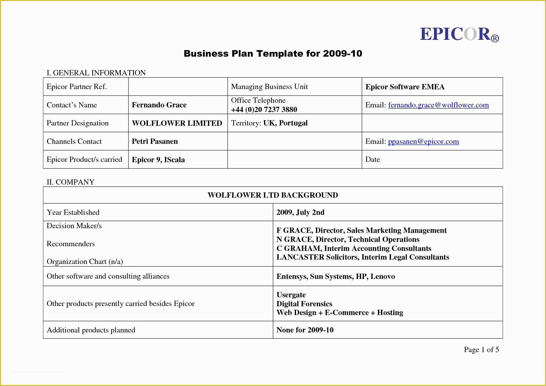 Best Free Business Plan Template Of Easy Business Plan Template Beepmunk