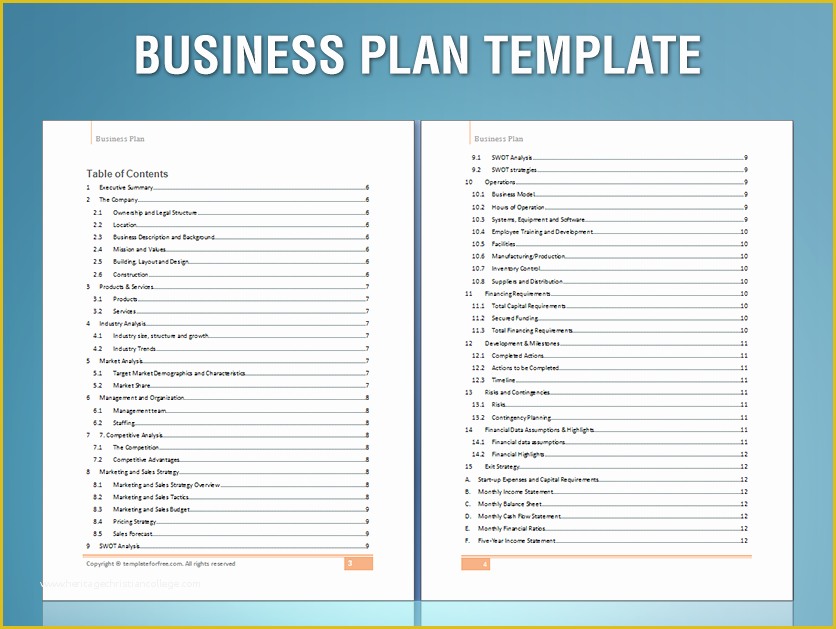 Best Free Business Plan Template Of Sample Business Plan