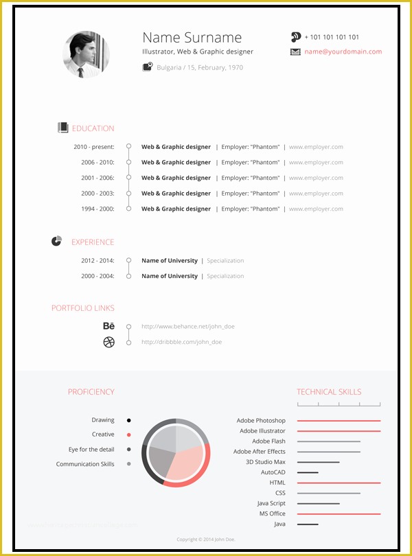 Best Free Cv Templates Of 25 Best Free Professional Cv Resume Templates 2014