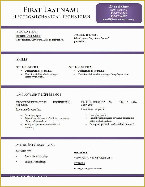 Best Free Cv Templates Of Free Cv Resume Templates 170 to 176 – Free Cv Template