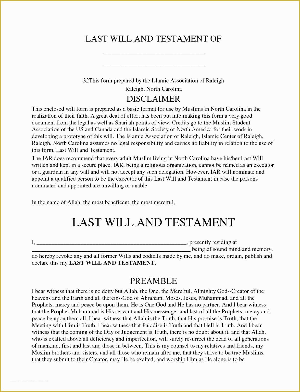 Best Free Last Will and Testament Template Of 12 Last Will and Testament Template Word Gytip