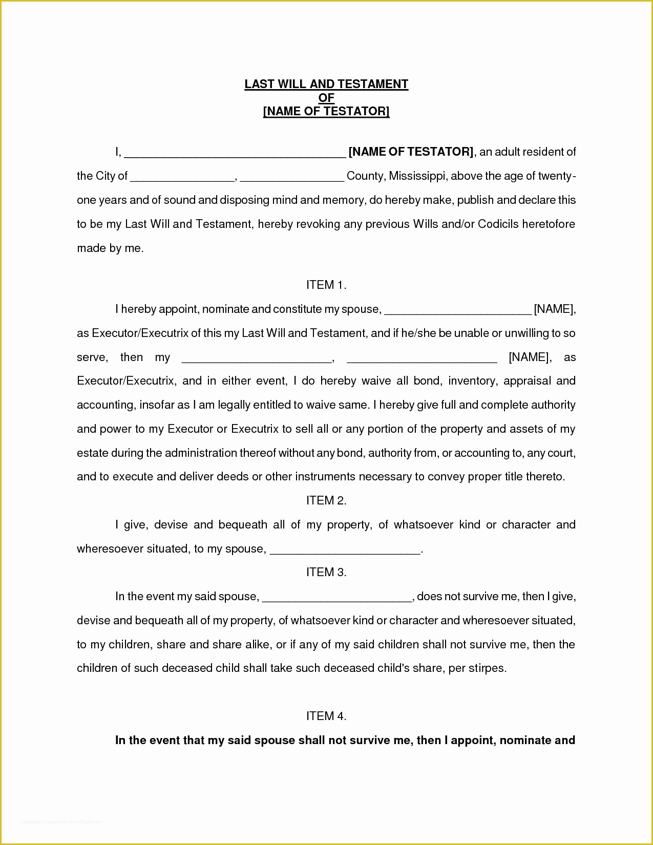 Best Free Last Will and Testament Template Of Best S Of Simple Will forms Free Printable Free