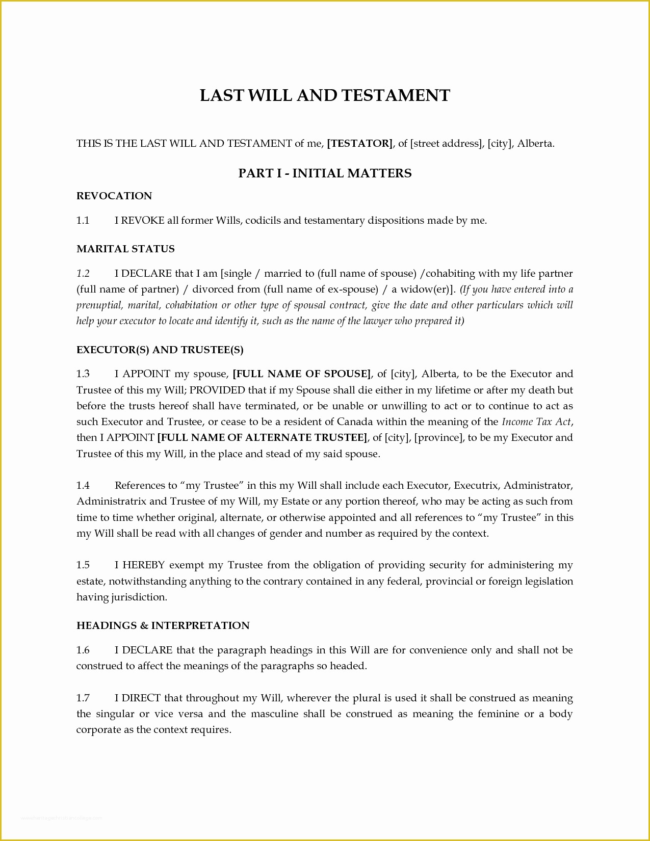 Best Free Last Will and Testament Template Of Best S Of Template Last Will and Testament
