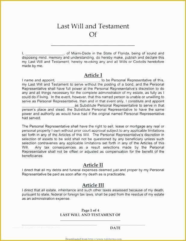 Best Free Last Will and Testament Template Of Last Will and Testament forms Templates Template Lab