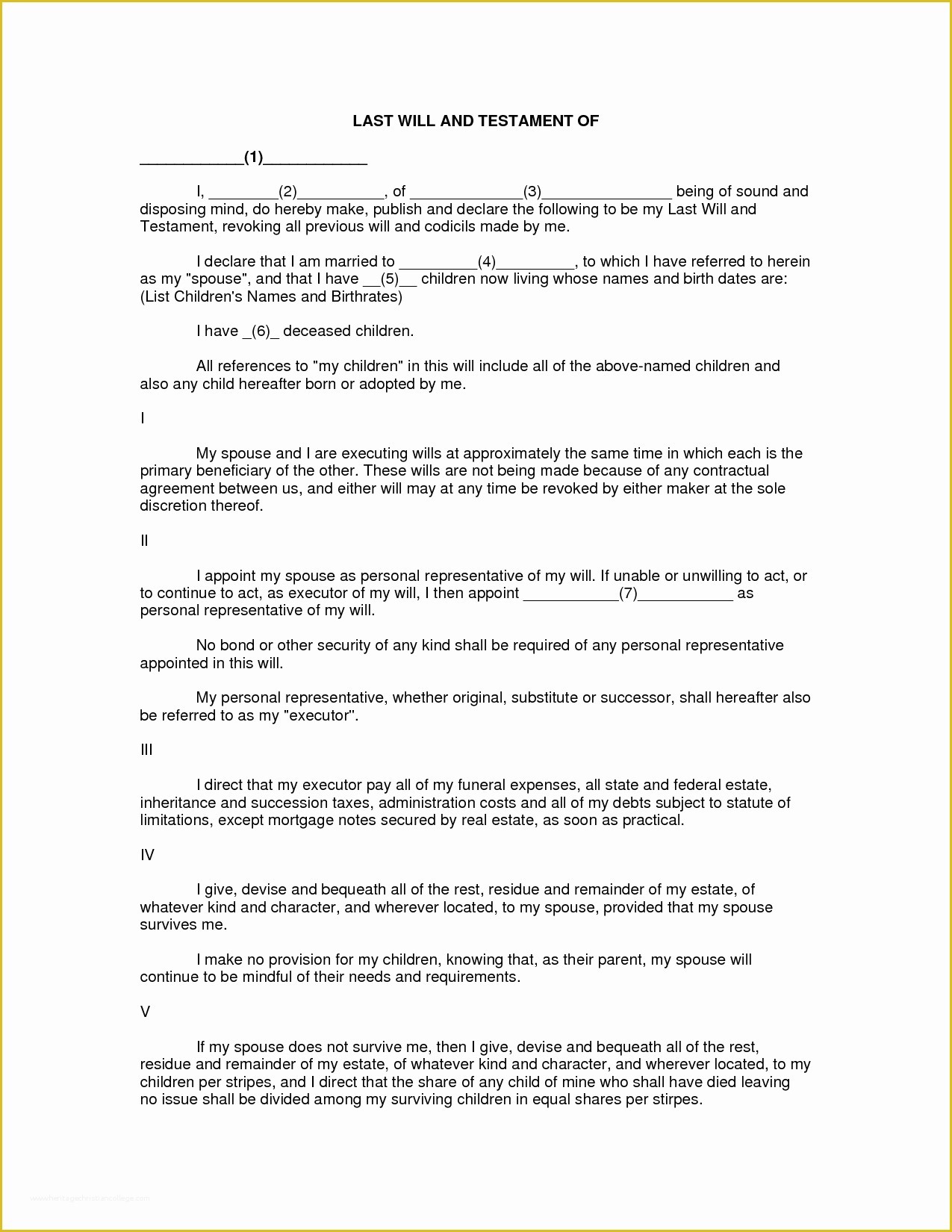 Best Free Last Will and Testament Template Of Last Will and Testament Template