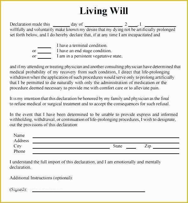 Best Free Last Will and Testament Template Of Sample Living Will 8 Documents In Final and Testament