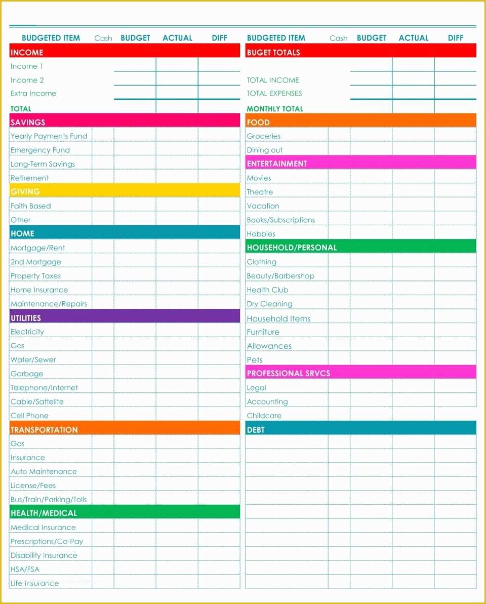 Best Free Monthly Budget Template Of Free Monthly Bud Template 2019 Printable Calendar