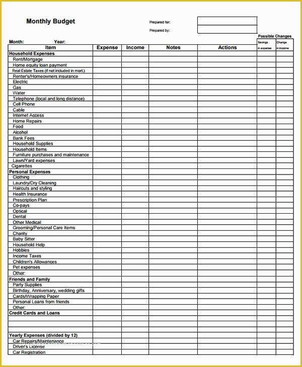 Best Free Monthly Budget Template Of Free Printable Blank Monthly Bud Worksheet Monthly