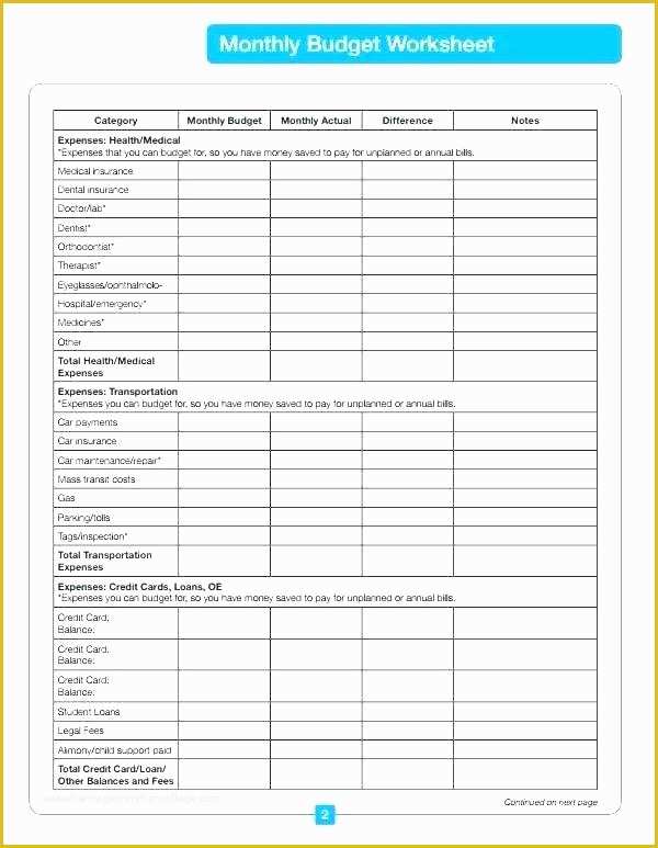 Best Free Monthly Budget Template Of Personal Bills Spreadsheet Template – Kinolive