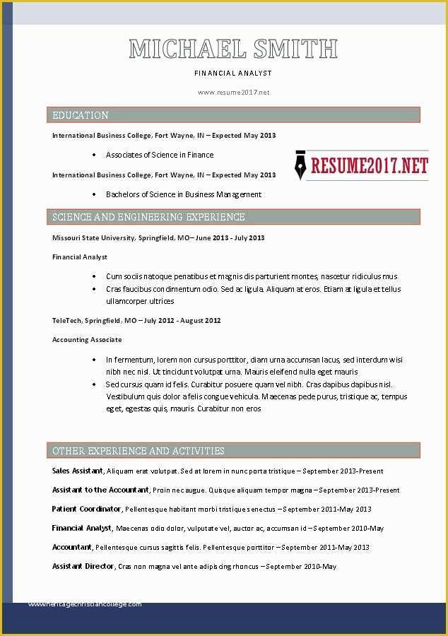 Best Free Resume Templates 2017 Of Free Resume Templates 2017