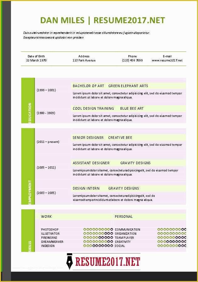 Best Free Resume Templates 2017 Of Functional Resume format 2017