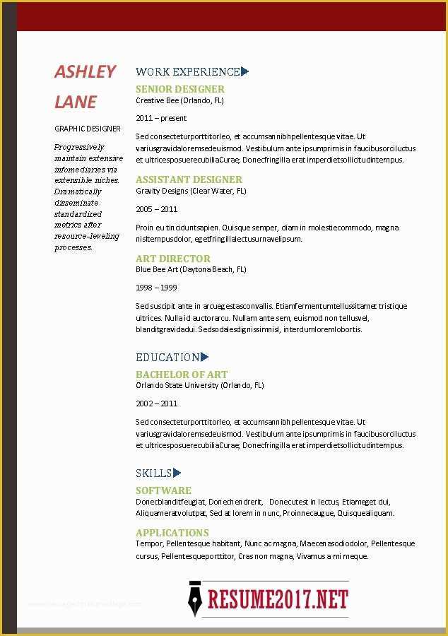 Best Free Resume Templates 2017 Of Resume format 2017 16 Free to Word Templates