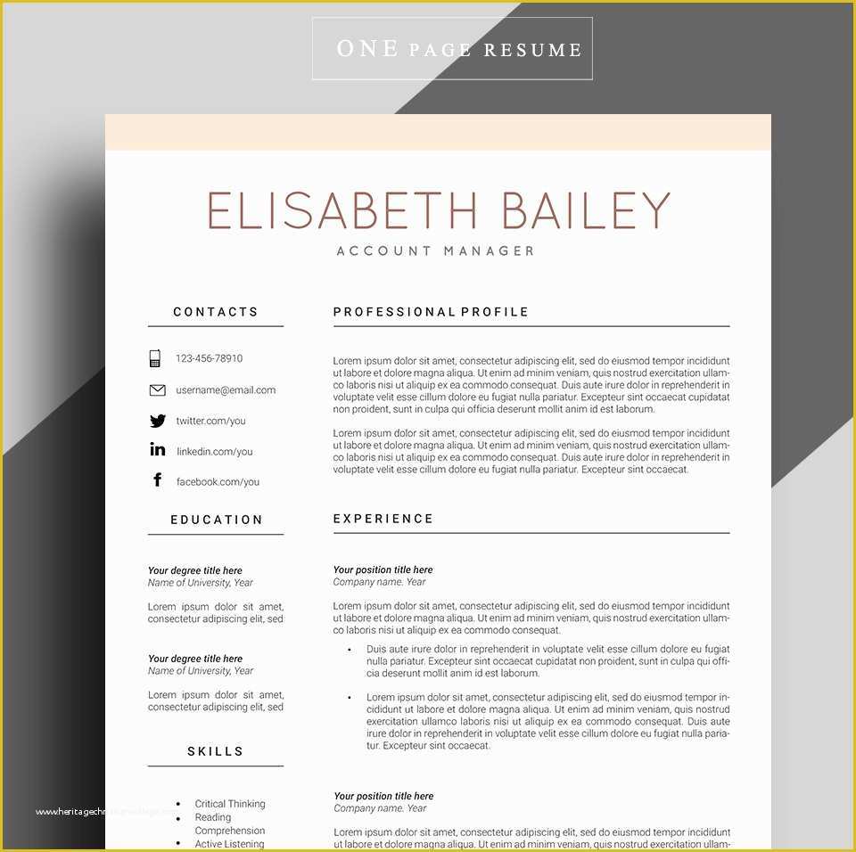 Best Free Resume Templates Of Resume Template Cv Template Professional Resume Template