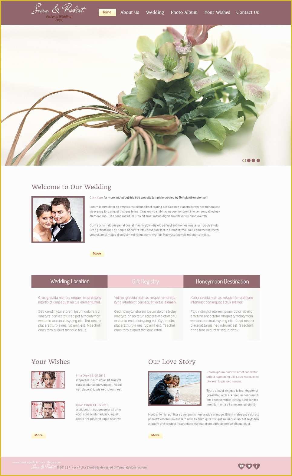 Best Free Wedding Website Templates Of 15 Best Free Wedding Templates