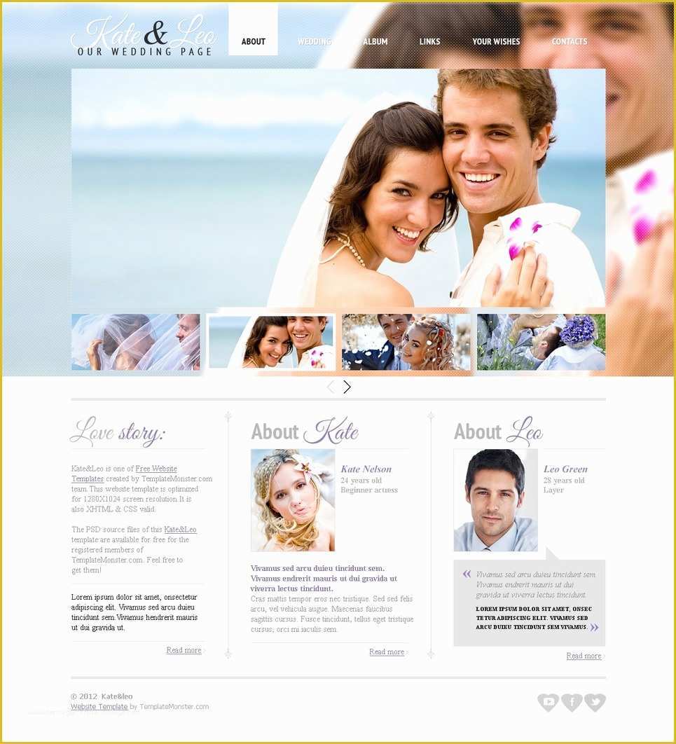 Best Free Wedding Website Templates Of 15 Best Free Wedding Templates