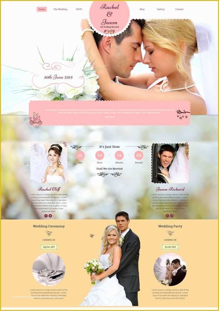 Best Free Wedding Website Templates Of 15 Best Wedding Website Design Templates