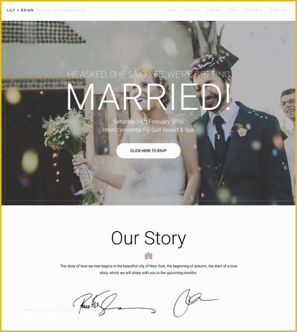 Best Free Wedding Website Templates Of 39 Wedding Website themes & Templates