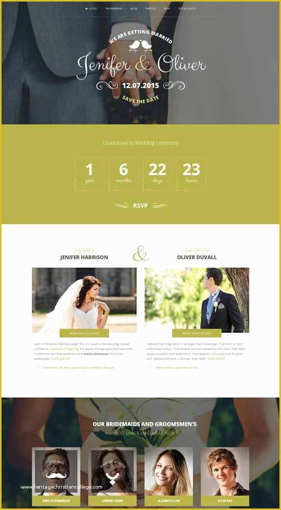 Best Free Wedding Website Templates Of 70 Best Wedding Website Templates Free & Premium