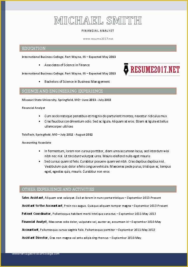 Best Resume Templates 2017 Free Of Free Resume Templates 2017