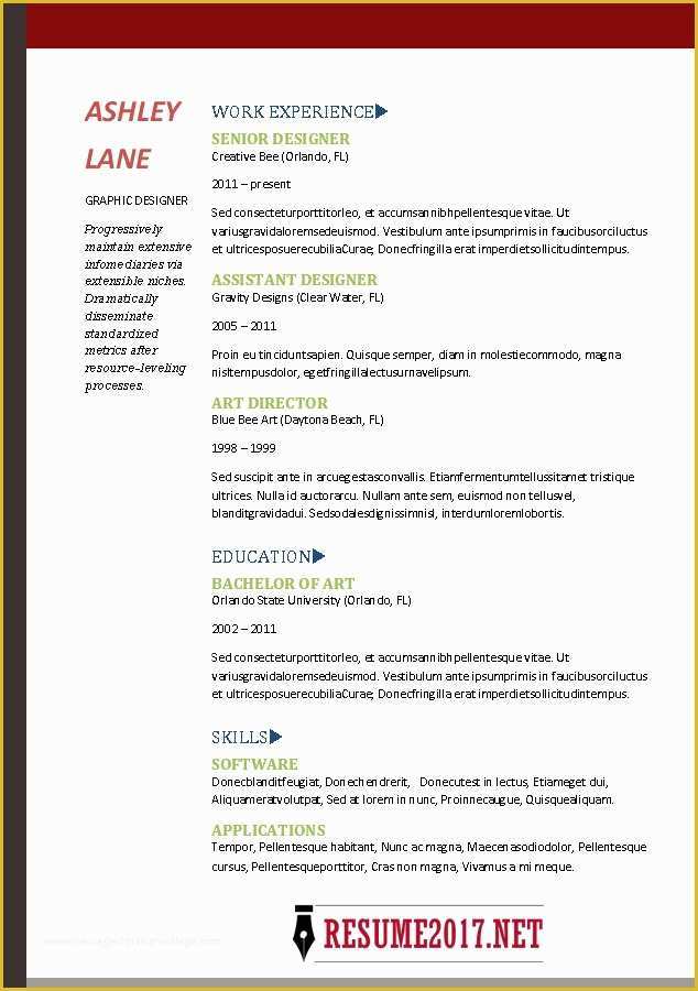 Best Resume Templates 2017 Free Of Resume format 2017 16 Free to Word Templates