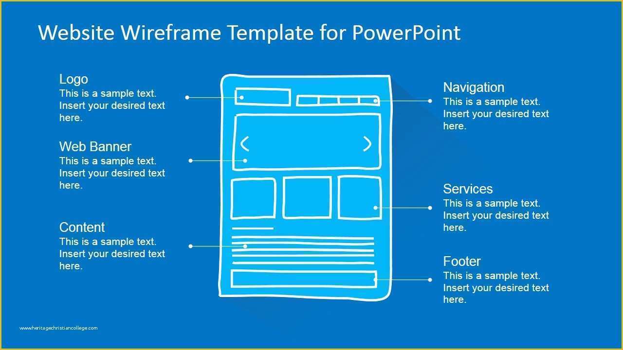 Best Sites for Free Powerpoint Templates Of Website Wireframe Template for Powerpoint Slidemodel