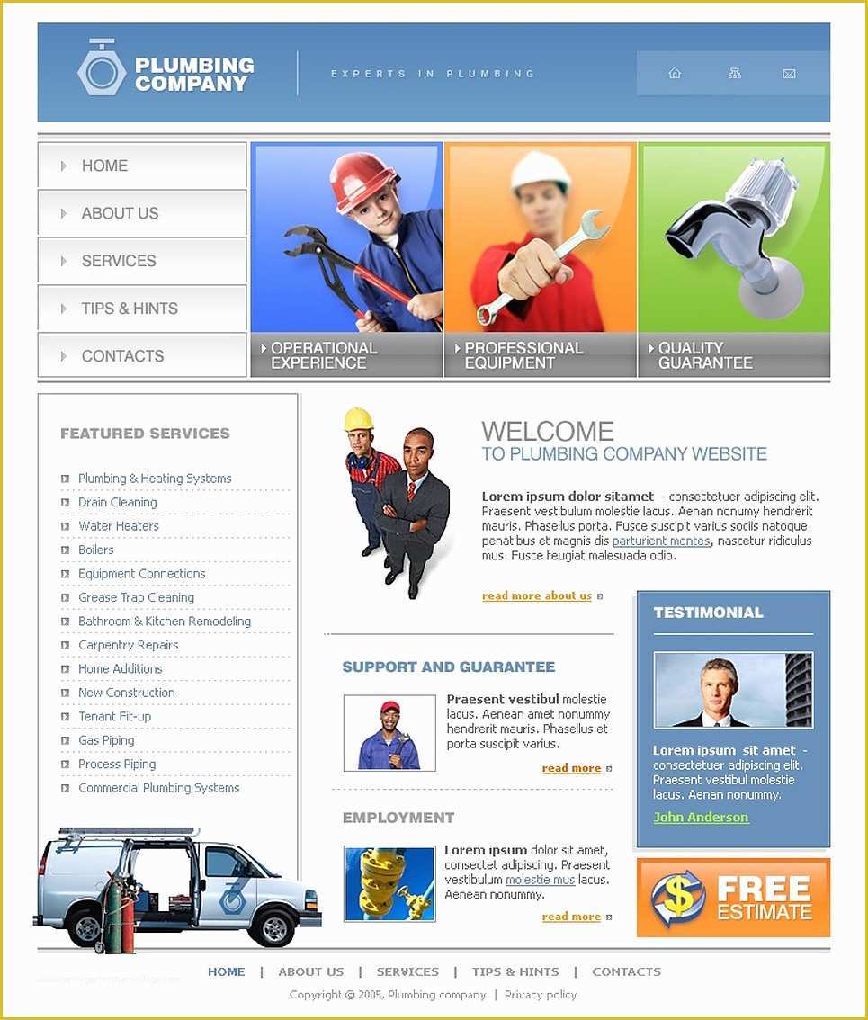 Best Website Templates Free Of 10 Best Plumbing Website Templates tonytemplates