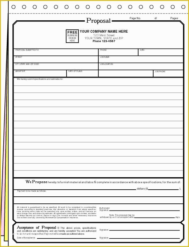 Bid form Template Free Of Free Bid forms Militaryalicious