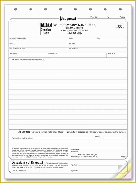 Bid form Template Free Of Hvac Proposal forms Hvac Proposal form