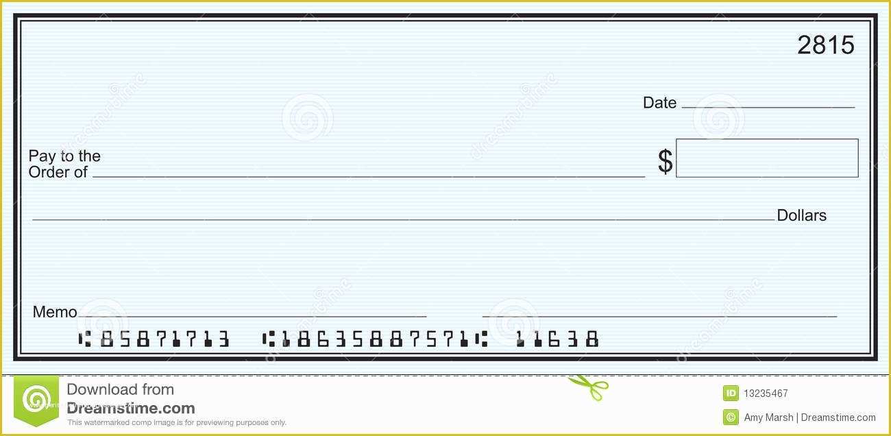 Big Check Template Free Of Blank Check Template