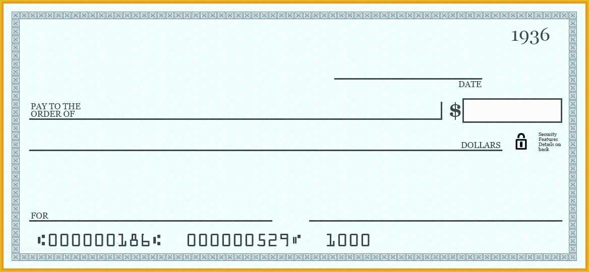 Big Check Template Free Of Large Blank Check Template
