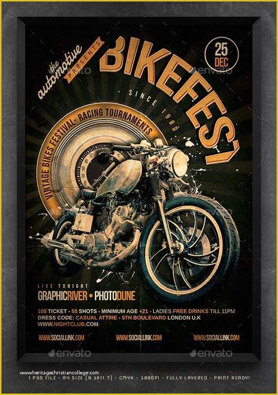 Bike Night Flyer Template Free Of 27 Of Motorcycle event Flyer Template