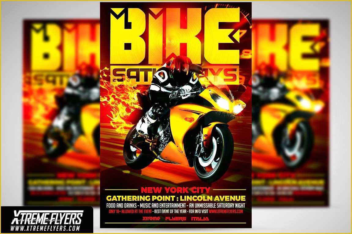 Bike Night Flyer Template Free Of Bike Night Flyer Template Flyer Templates Creative Market