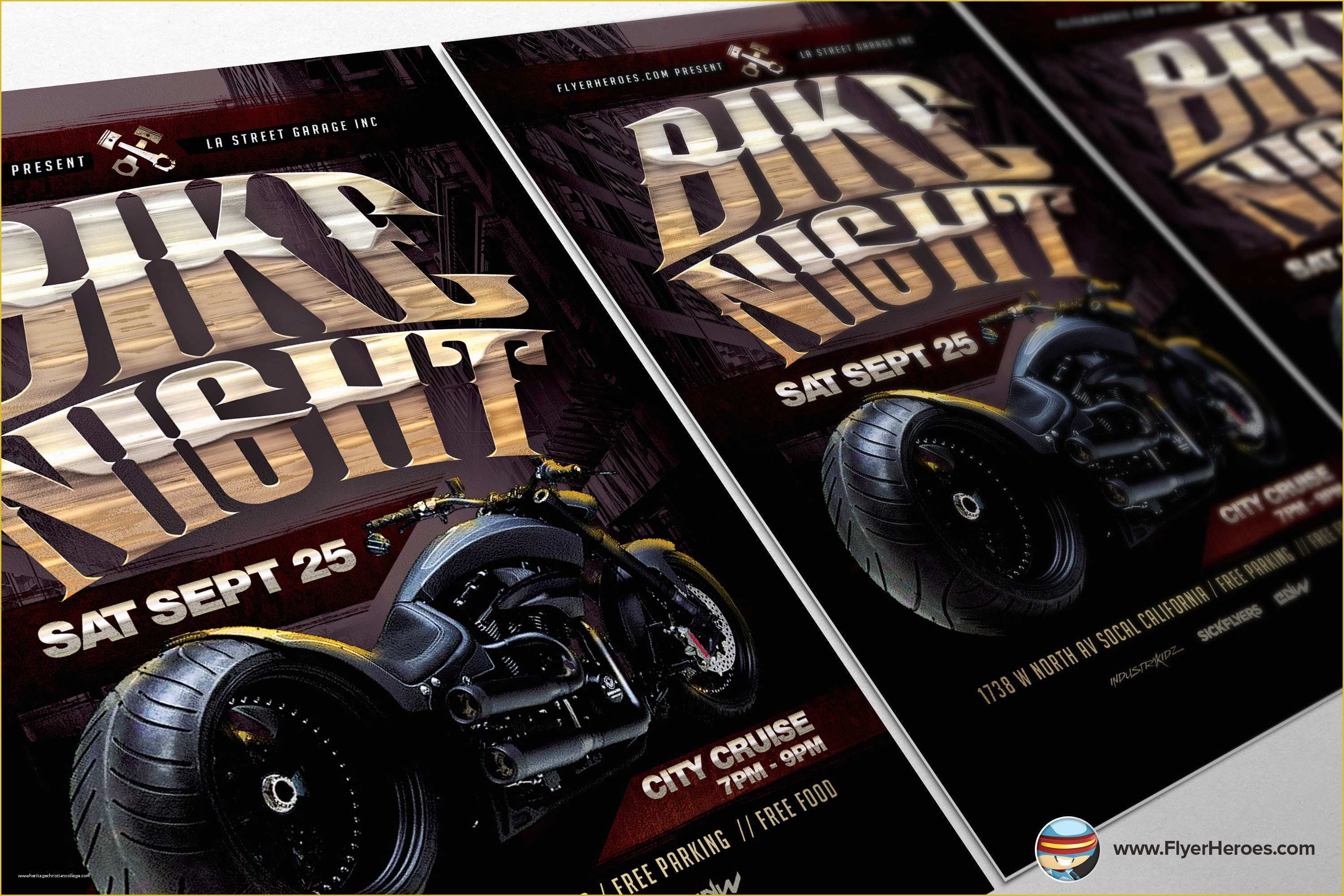 Bike Night Flyer Template Free Of Bike Night Flyer Template Flyer Templates On Creative Market