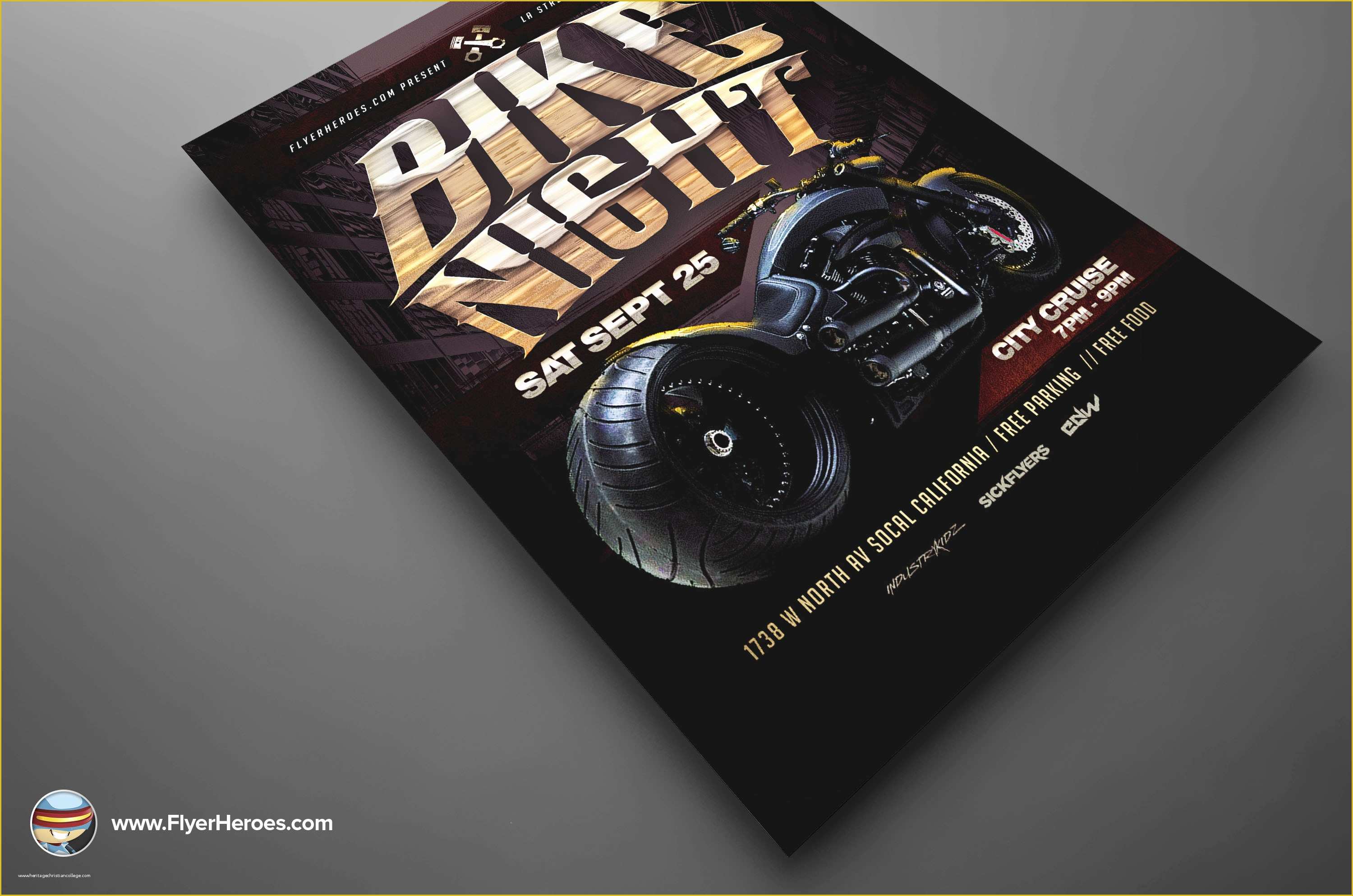 Bike Night Flyer Template Free Of Bike Night Flyer Template Flyer Templates On Creative Market