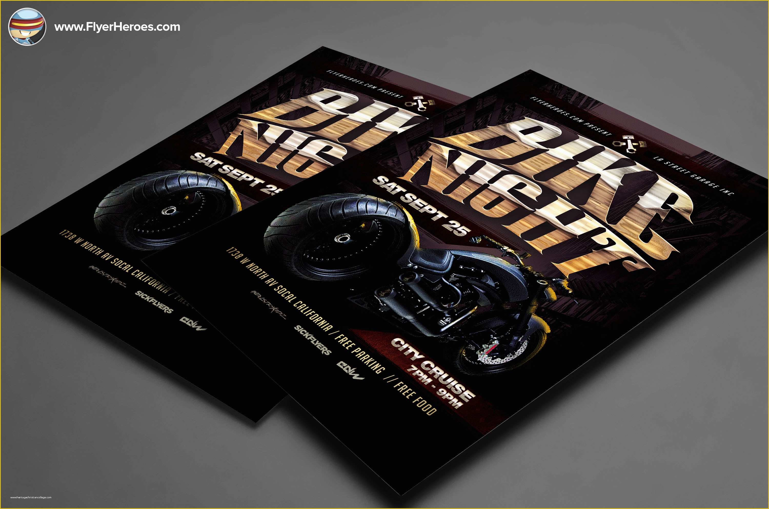 Bike Night Flyer Template Free Of Bike Night Flyer Template Flyer Templates On Creative Market