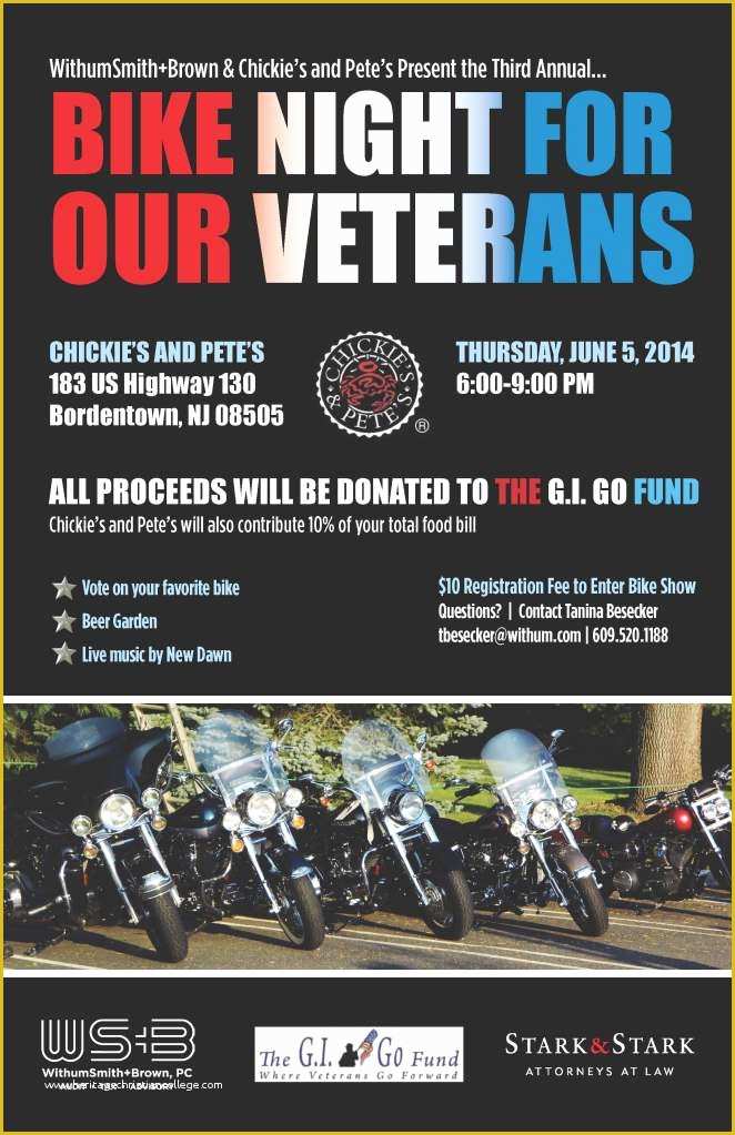 Bike Night Flyer Template Free Of Bike Night for Our Veterans 2014