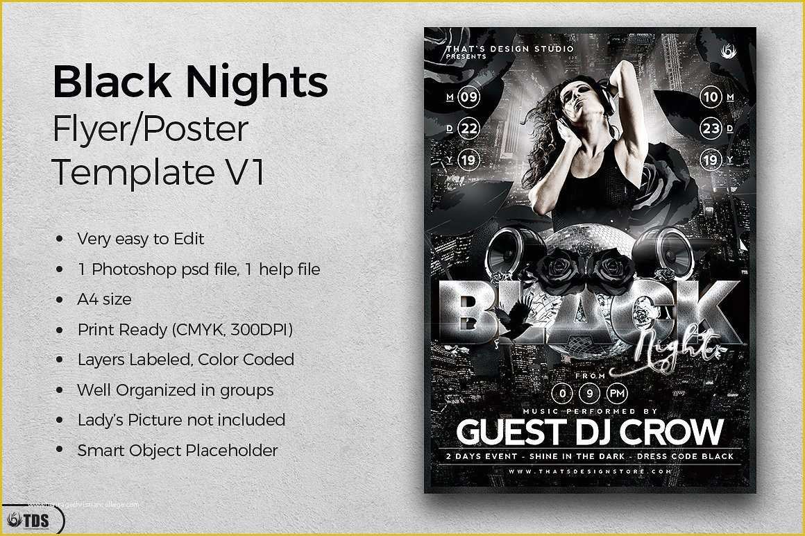 Bike Night Flyer Template Free Of Black Night Flyer Template V1