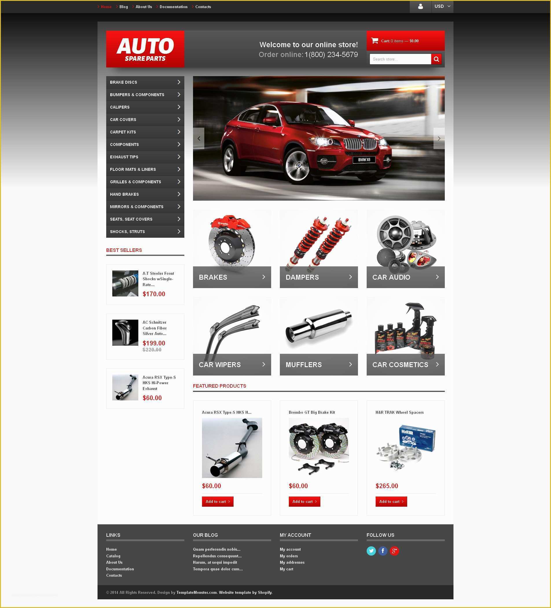 Bike Showroom Website Template Free Download Of Auto Parts Responsive Shopify theme