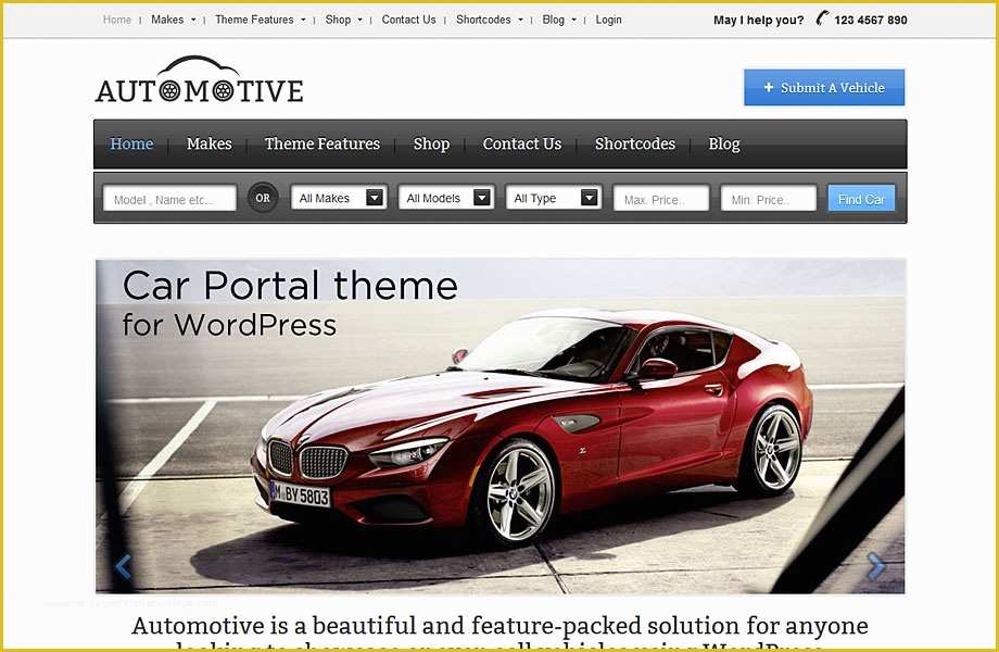 Bike Showroom Website Template Free Download Of Automotive Car Classifieds Wordpress theme [2018]