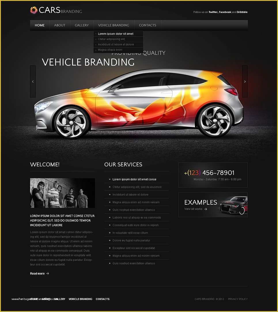 Bike Showroom Website Template Free Download Of Car Dealer Psd Template