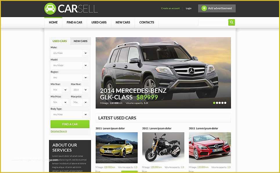 Bike Showroom Website Template Free Download Of Car Dealer Responsive Website Template