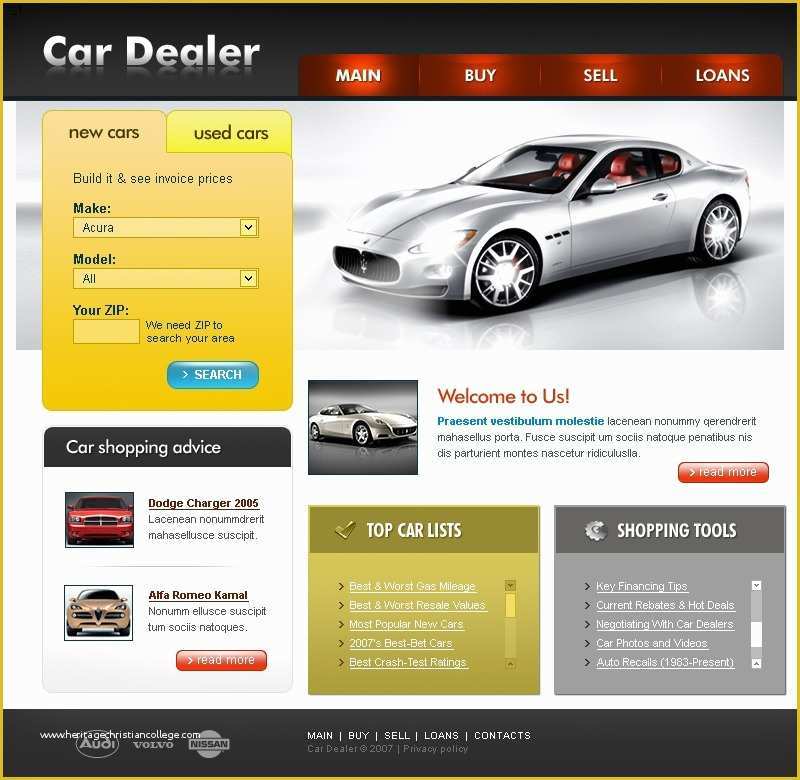 Bike Showroom Website Template Free Download Of Car Dealer Website Template