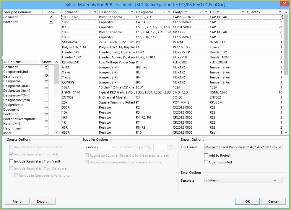 Bill Of Materials Template Free Of Bill Of Materials Bom