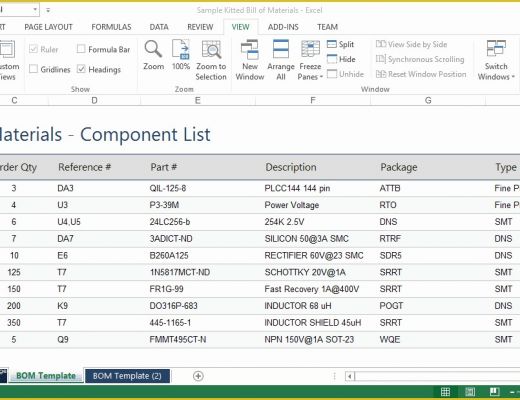 Bill Of Materials Template Free Of Bill Of Materials Template Ms Word Excel