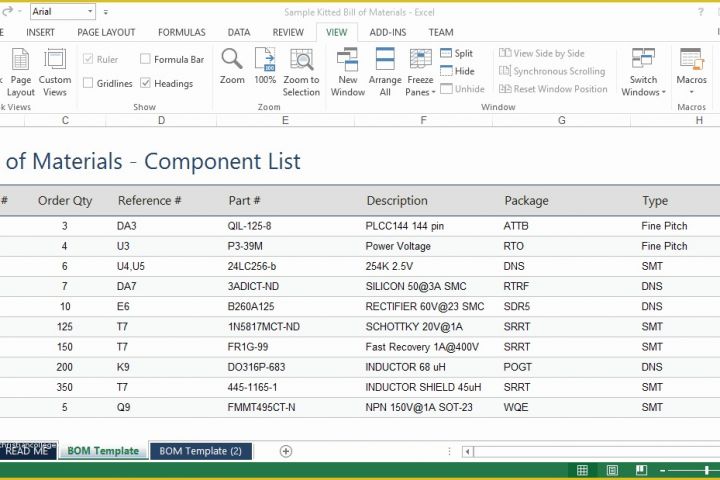 Bill Of Materials Template Free Of Bill Of Materials Template Ms Word Excel