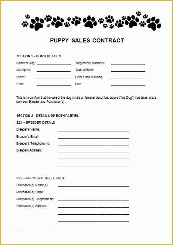 Bill Of Sale Dog Template Free Of Puppy Sales Contracts the Reason why