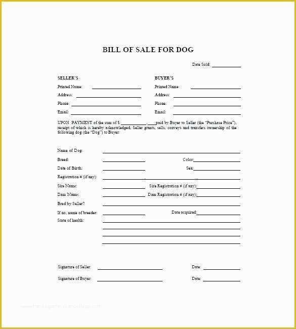 Bill Of Sale Dog Template Free Of Sample Bill Sale for Mobile Home Readleaf Document