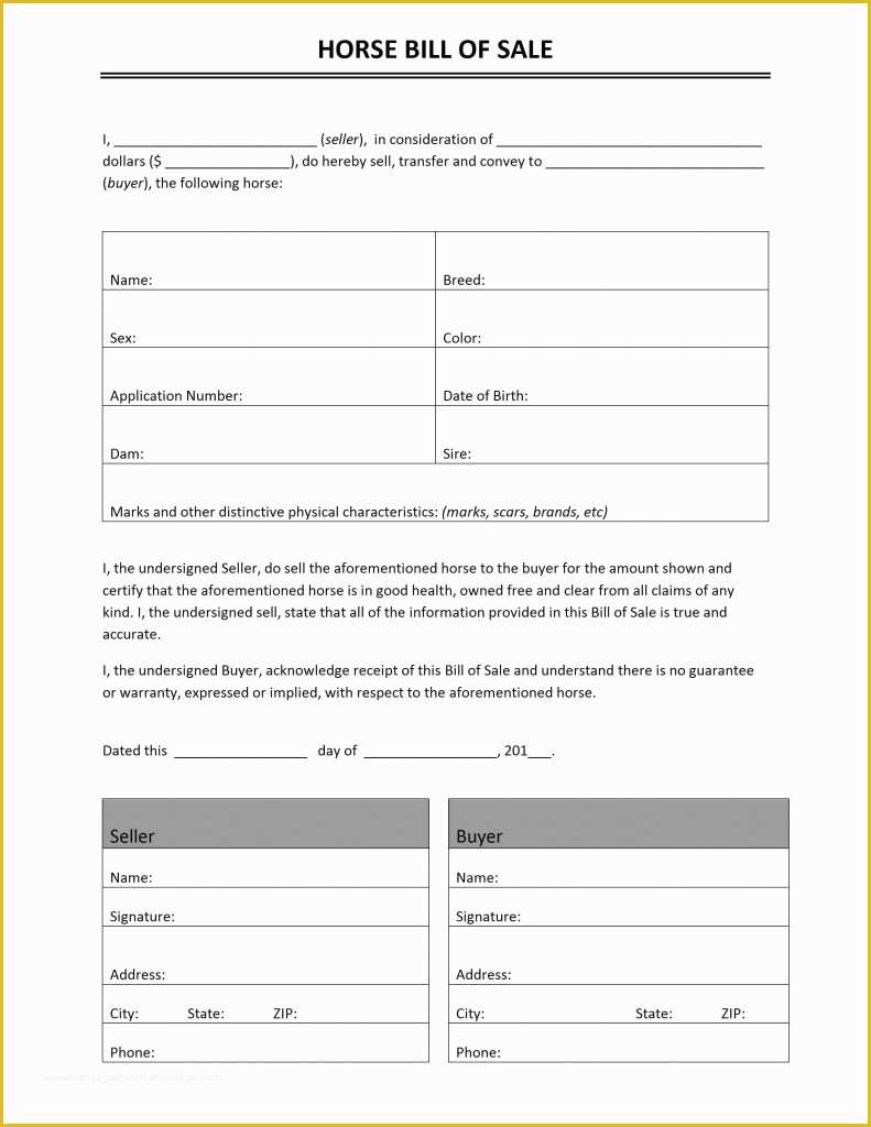 Bill Of Sale Free Template form Of Bill Of Sale Word Templates Free Word Templates