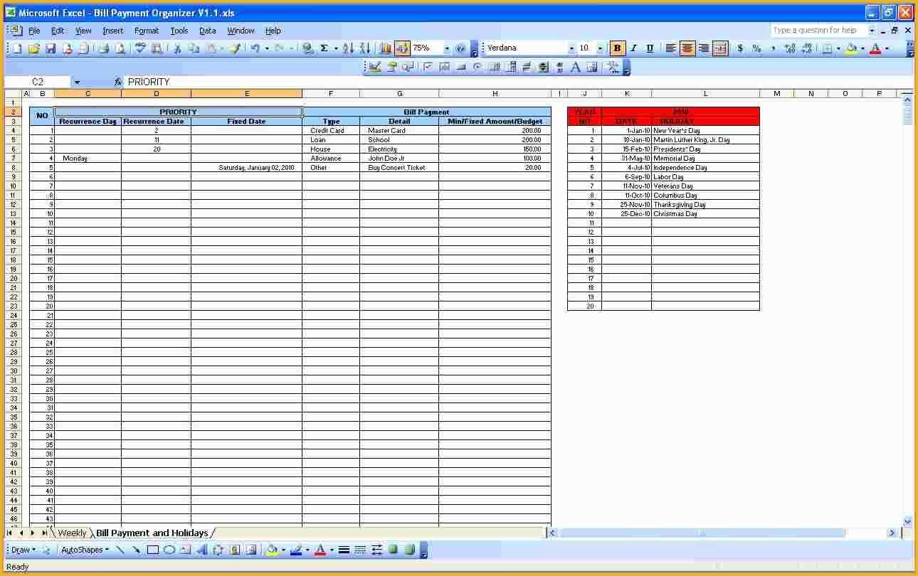 Bill Tracker Template Free Of 11 Bill Tracking Spreadsheet Template