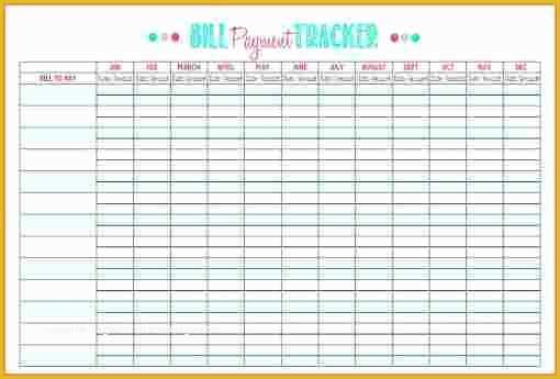 Bill Tracker Template Free Of 6 Bill Tracker Spreadsheet
